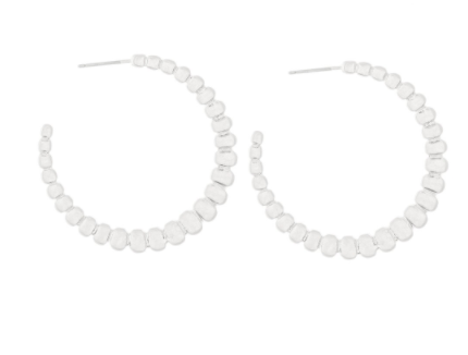 Worn Metal Scale Textured Hoops - Why Not Boutique